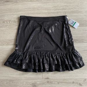 Michael Kors black sequin ruffle skirt